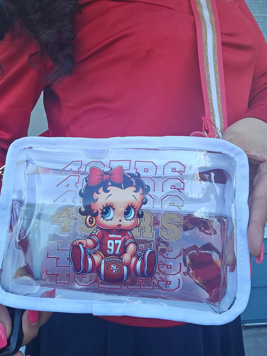 ♥️♥️Baby Betty Boop Niners CrossBody with Keychain💛💛